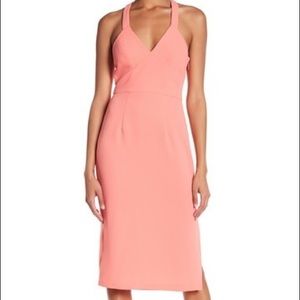 BCBGeneration midi sheath dress in sherbet.